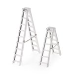 WRITWAA Herringbone Ladder for RC Cars Plastic Simulation Ornament Durable ABS Silver 100mm for 1/10 Crawler