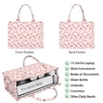 thumbnail image 2 of Large Capacity Tote Bag,Pink Bows and Baseballs Pattern Handbag Fashion Luxury Tote Bag,15.7"x13"x 5.1" Inches,Laptop Compatible, 2 of 6