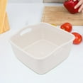 thumbnail image 6 of deevoka Double Layer Fruits Vegetable Washing Basket Fruit Cleaning Basin for Salads White S, 6 of 9