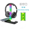 thumbnail image 3 of Soporte para auriculares 4 en 1 con cargador inalámbrico de 15 W para AirPods Max/Pro, iOS Watch y auriculares, 3 of 7