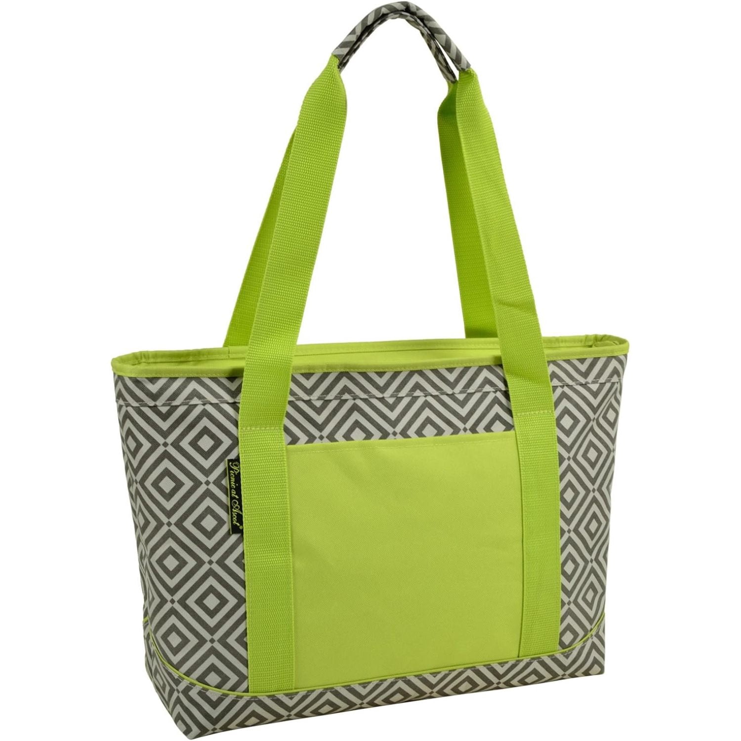 HElectQRIN Large Insulated Cooler Bag, Granite Grey/Green