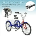 thumbnail image 3 of FICISOG Three Wheel Bike for Adult 26 inch 7 Speed Adult Tricycle with Basket, 3 Wheel Bicycle Tricycle for Adults Women Men Seniors, Cruise Trike for Shopping Picnic, 3 of 13