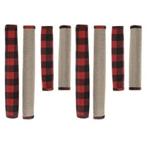 FELTECHELECTR Kitchen Knob Covers Decorative Christmas Cloth 8Pcs 13.76x6.68x0.20In