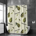 thumbnail image 2 of FREEAMG Shower Curtain Bath Curtains Half Avocado Bathroom Waterproof Machine Washable Fabric Decor Shower Curtains for Bathroom, 60x72 inch, 2 of 6