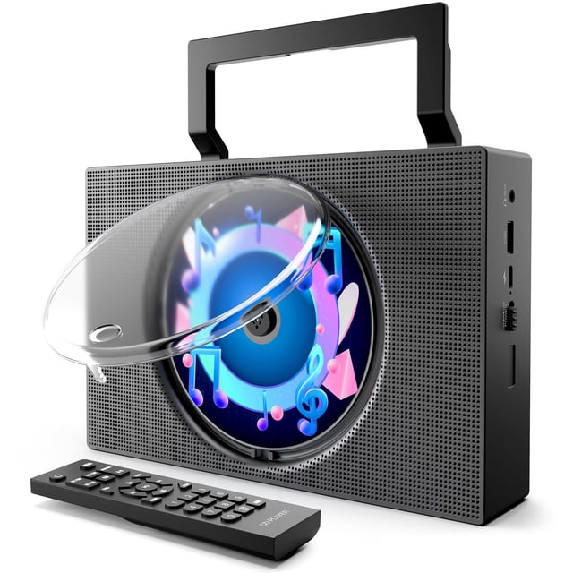 Reproductor de CD portátil ROADOM Boombox Bluetooth batería de 4000mAh