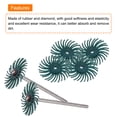 thumbnail image 4 of 30 Pieces Radial Bristle Disc Set 1" 80 Grit Detail Abrasive Brush Kit with 1/8" 3/32" Shank Mandrels, Green, 4 of 7