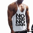 thumbnail image 4 of CHUMUD Men's Stringer Tank Tops Muscule Cut Bodybuilding Gym Vest Y-Back Workout Sleeveless T-Shirt Letter Print Active Tank Tops, 4 of 5