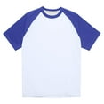 thumbnail image 6 of Nestiefly Men T-Shirt Pattern Crewneck Short Sleeve Cotton Gym T-Shirts Basic Raglan Sleeve Soft Golf Pullover Royal Blue XL, 6 of 6