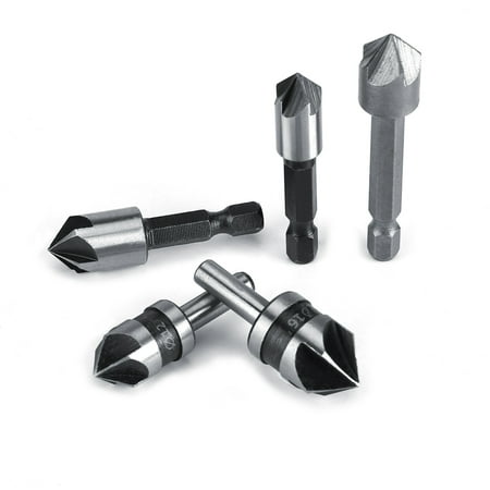 

Tebru Countersink Drill 5Pcs/Set Chamfer Tool For Woodworking Tools Woodworking Drilling Chamfering For Woodworking Chamfer