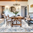 thumbnail image 7 of CCTFS Area Rugs for Living Room Bedroom Dining Room, Machine Washable Large Print Boho Vintage Tribal Aesthetic Carpet, Stain Resistant Floor Cover, Non Slip Low Pile Kitchen Rugs (Blue 8x10ft), 7 of 7