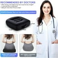 thumbnail image 2 of OhhGo Car Booster Seat Cushion, Comfort Seat Cushion Heightening Posture Chair Cushion Pillow for Office Adult Chair/Car Seat Relief Pad, Black, 2 of 12