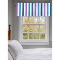 thumbnail image 3 of Valances for Windows Purple Blue Stripes Rod Pocket Cafe Window Treatments Valance Curtains for Kitchen Bathroom Laundry Basement Windows 60"x18", 3 of 9