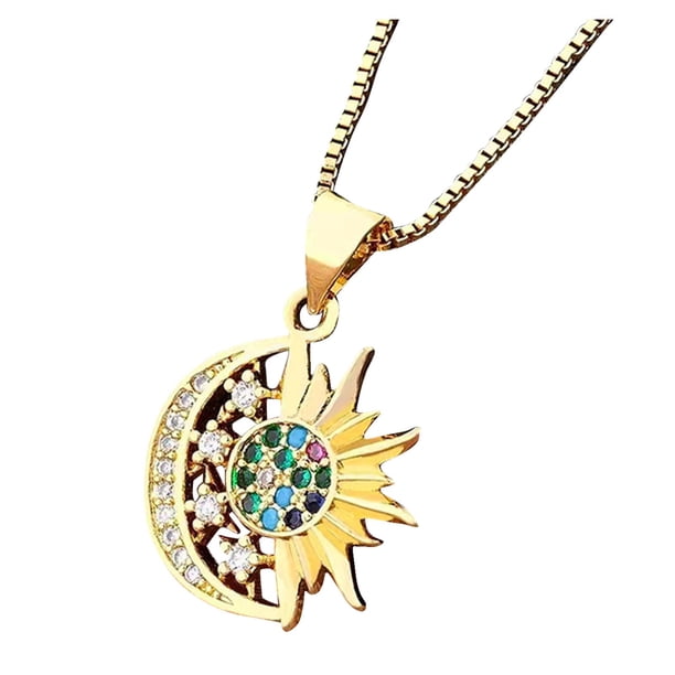 Personalizar Collar para Mujer Sol y Collar Collar Memorial Colgante Joyería Regalo