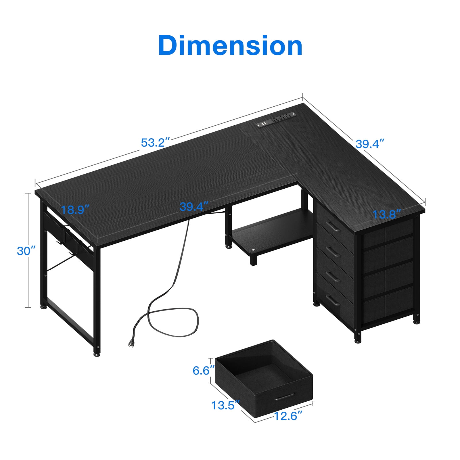 KKL L-Shaped Computer Desk - in use