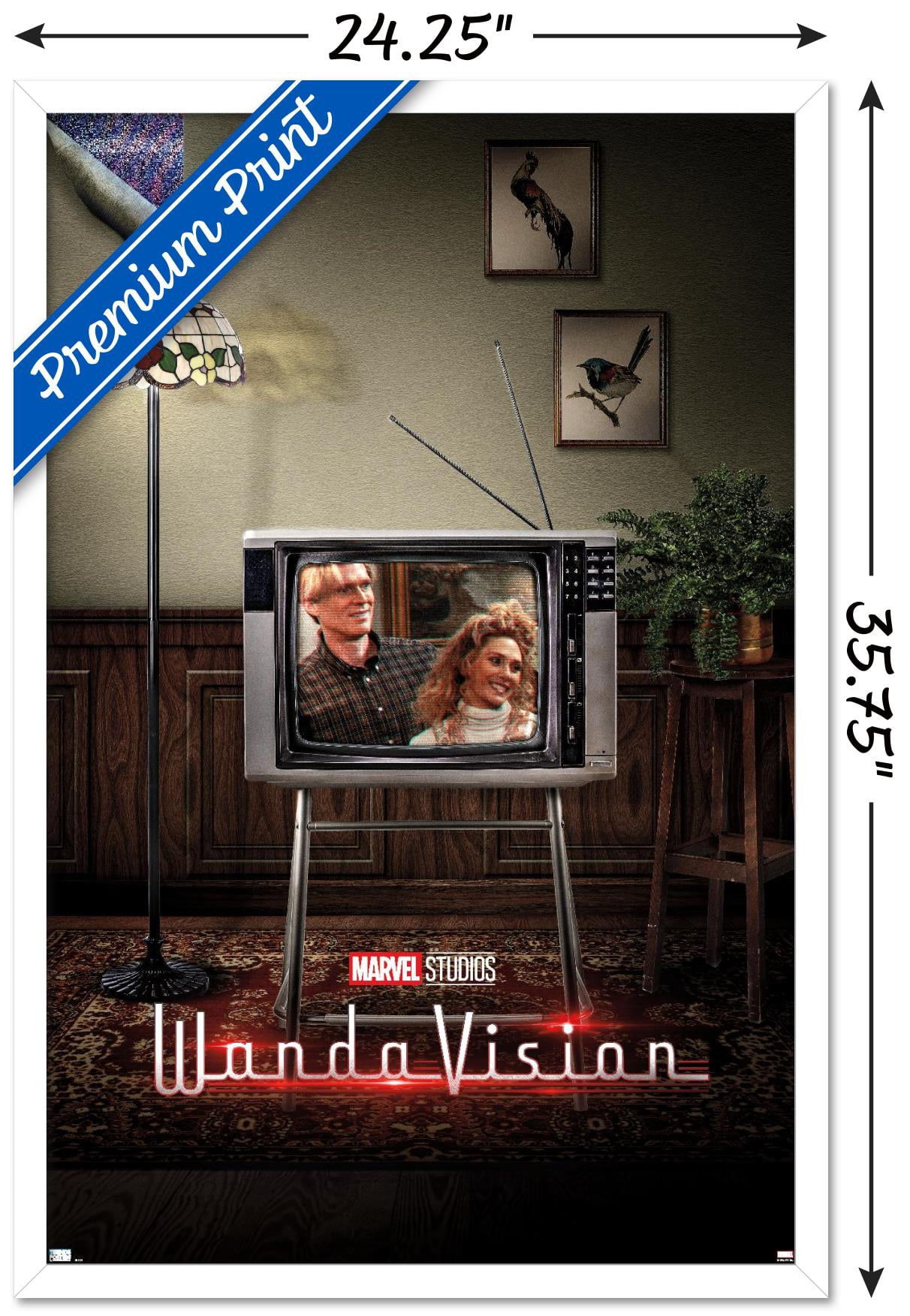 Marvel WandaVision - 80's One Sheet Wall Poster, 22.375" x 34", Framed