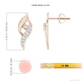 thumbnail image 2 of ANGARA Natural Diamond Shell Stud Earrings in 14K Rose Gold for Women (Size-2.2mm | Color-G | Clarity-VS2) | April Birthstone, Birthday, Anniversary, Jewelry Gift for Women | Natural Diamond Earrings, 2 of 6