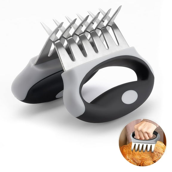 Meat Claws for Shredding, Metal Set of 2 Tools, Chicken Shredder, Meat Shredder Claws, BBQ Shredding Claws, Pulled Pork, Bear Claws, Pork Shredding Claws Shred Cut Meats