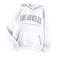thumbnail image 1 of GPOECD Sweat à Capuche Mode Automne Hiver pour Femmes avec Imprimé Lettre pour Style et Confort, Blanc, G, 1 of 2