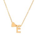 thumbnail image 2 of Ke1Clo Heart Letter Pendant Necklace Personalized Initial Collarbone Chain under $5! 26 English Alphabet Jewelry Gift for Women E, 2 of 5