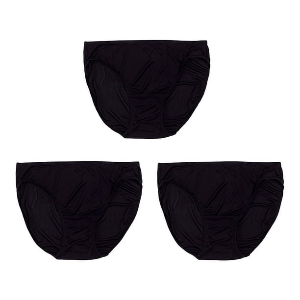 Sonducket 3 piezas Bragas Calzoncillos Ropa interior Lencería Sexy Calzoncillos cómodos Transpirable diario Damas Negro L Type3 NO3