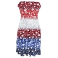 thumbnail image 5 of Casual Women's Bandeau Dress with Star-Spangled Print, Sleeveless Summer Tank Dress for Independence Day Parades, Comfortable Outdoor Event Apparel,Dark Gray S, 5 of 5