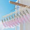 thumbnail image 5 of Closet Organizer with 20 Clips,Clothes Drying Rack,Upgraded Legging Hangers,Space Saving Hanging Closet Organizer,Legging Hangers for Closet Organizer,Hanging Rack for Clothes,Socks,Hats,14.3",Grey, 5 of 5