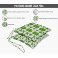thumbnail image 2 of Vargottam Indoor/Outdoor Tufted Printed Square Seat Patio Cushion Set Of 2 Water Resistant Patio Furniture Seat Cushion 19,inches, Green | Ikat, 2 of 7