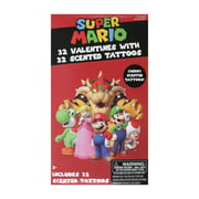 Super Mario 32 Valentine Cards With Scented Tattoos