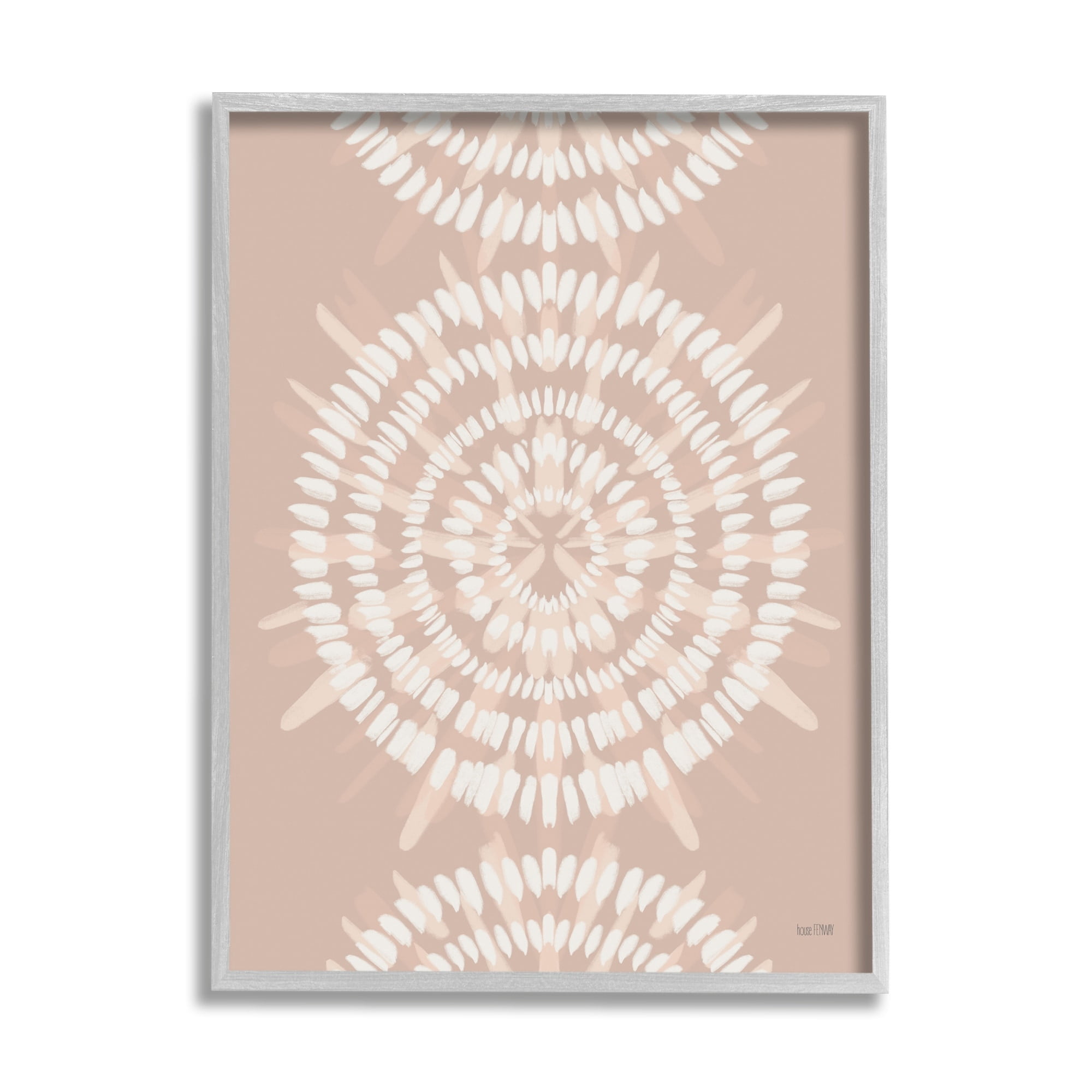 Stupell Industries Geometric Rose Gold Mandala Boho Flower Design,24 x 30, Design by House Fenway