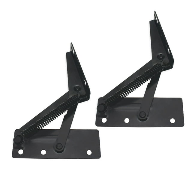 Mobutofu 2pcs Self Closing Spring Hinge Steel Hinge Black Household Use