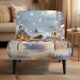 thumbnail image 2 of HELLHERO Winter Snowman Armless Accent Chair Protector, Dustproof Anti Scratch Armless Accent Chair Cover Protector for Banquets Hotel, 2 of 8