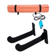 Yoga Mat Storage Rack, Simple To Install Acrylic Yoga Mat Holder  Waterproof Save Space with Screw for Living Room for Office Transparent,Black