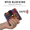 thumbnail image 4 of Small Wallet For Women Bifold Leather Pocket Coin Credit Card Holder With RFID Blocking A Colorful Mexican Pattern, 4 of 6