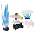 thumbnail image 1 of Decoraciones de acuario brillantes Ticfox simulación Artificial hermosa planta de pecera de silicona 4 Uds, 1 of 14
