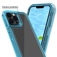 thumbnail image 5 of Crystal Clear Case for iPhone 12 Pro Max, [Not Yellowing][Military Grade Drop Tested] Transparent Shockproof Protective Phone Case Hard PC + Soft Silicone Slim Cover For iPhone 12 Pro Max,Blue, 5 of 6