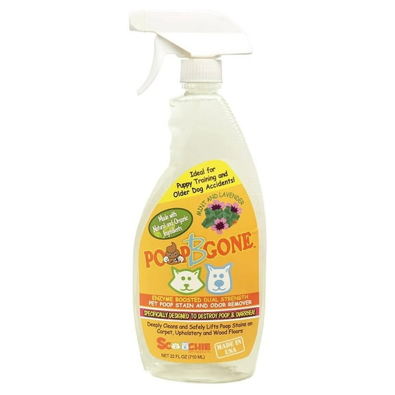 Pet Poop Stain and Odor Remover | 22 oz or 1 Gallon | Poop B Gone | Dogs and Cats Poop Stains Removal (22 Ounces)