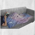 thumbnail image 6 of Horse Soft Flannel Fleece Throw Blanket, Akhal Teke Unicorns by the Sea Exchange Glances Under the New Moon and Stars, Cozy Plush for Indoor and Outdoor Use, 50" x 70", Lilac and Blush, by Ambesonne, 6 of 6