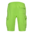 thumbnail image 2 of Victorious Men's Heavyweight Fleece Cargo Shorts VS76 - Neon Green - Medium, 2 of 4