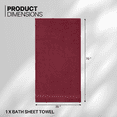 thumbnail image 3 of MoNiBloom 35"x70" GSM 600 Bath Sheet, 100% Cotton Extra Large Bath Towel for Bathroom, Super Soft, High Absorbent and Quick Drying Towel, Wine Red, 3 of 12