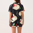 thumbnail image 2 of Conjunto de pijama Luckinbaby para mujer, satén y seda, Papá Noel, 2 of 6