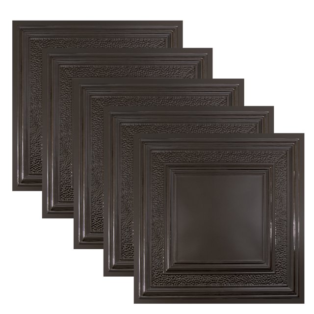 Great Lakes Tin Milwaukee Bronze Burst 2ft x 2ft Lay In Ceiling Tiles (5 Pack)