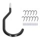 thumbnail image 2 of 12Pcs Bike Storage Hooks with Coating Garage Wall Ceiling Hanging Heavy Duty Iron Hand Tools, 2 of 5