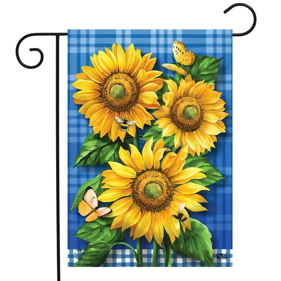 Briarwood Lane Blue Sunflowers Summer Garden Flag
