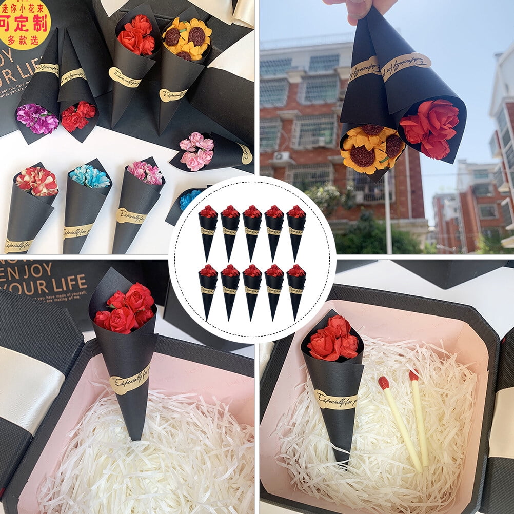 3 PCS Mini Bouquet Boxes Decorations Gift Wedding