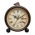 thumbnail image 3 of Reloj de mesa,Reloj de mesa de diseño retro silencioso sin tictac,Reloj de escritorio preciso y sencillo con números romanos,Reloj despertador pequeño de escritorio,decoración elegante para, 3 of 8