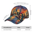 thumbnail image 2 of KLL Neon Shanghai Cityscape Night Pattern Baseball Caps for Outdoor Sports,Golf Dad Hat Fashion Casual Outdoor Caps Adjustable Fit Men Women, 2 of 6