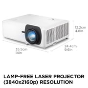 ViewSonic LS901-4K 4K UHD Laser Projector 5500 Lumens, HDR Home Theater