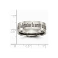 thumbnail image 7 of Titanium Flat 8mm Laser Design Polished Band Size: 7; for Adults and Teens; for Women and Men, 7 of 7
