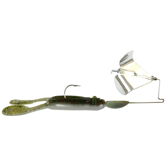 Big Bite Baits Tour Toad Buzzbait (Silver Blade/Watermelon Red Ghost Toad, 1/4 ounce)
