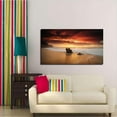 thumbnail image 2 of Beach Waves Canvas Art Beach Sunset Picture Wall Art Beach Landscape Framed Painting Wall Decor For Home Office Bedroom Reeady to Hang, 2 of 6
